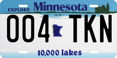 MN license plate 004TKN