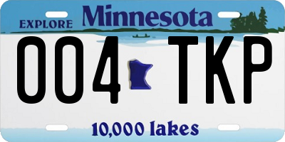 MN license plate 004TKP