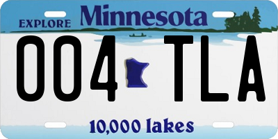 MN license plate 004TLA
