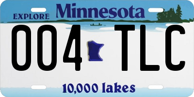 MN license plate 004TLC