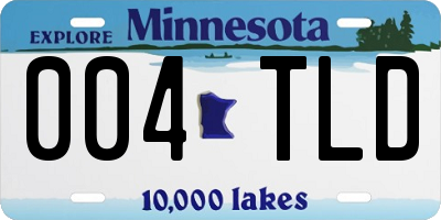 MN license plate 004TLD