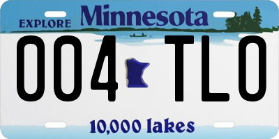 MN license plate 004TLO