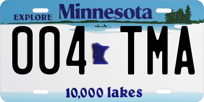 MN license plate 004TMA