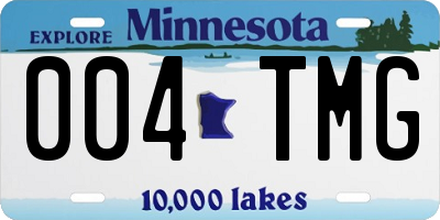 MN license plate 004TMG
