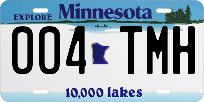 MN license plate 004TMH