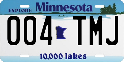 MN license plate 004TMJ