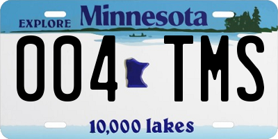 MN license plate 004TMS