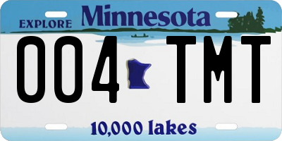 MN license plate 004TMT