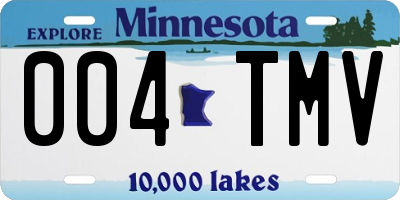 MN license plate 004TMV