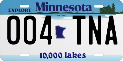 MN license plate 004TNA