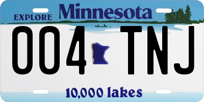 MN license plate 004TNJ