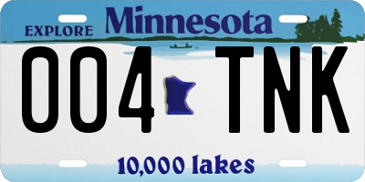 MN license plate 004TNK