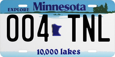 MN license plate 004TNL