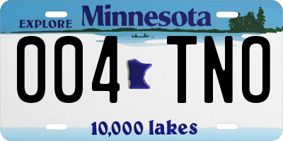 MN license plate 004TNO