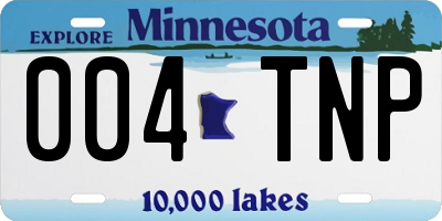 MN license plate 004TNP