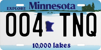 MN license plate 004TNQ