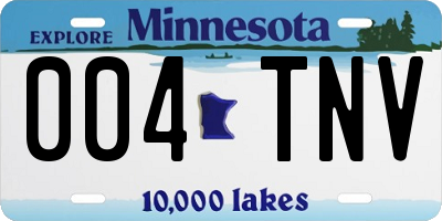 MN license plate 004TNV