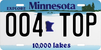 MN license plate 004TOP
