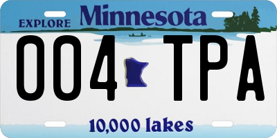 MN license plate 004TPA
