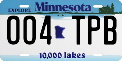 MN license plate 004TPB