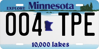 MN license plate 004TPE