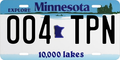 MN license plate 004TPN