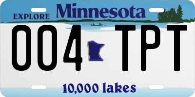 MN license plate 004TPT