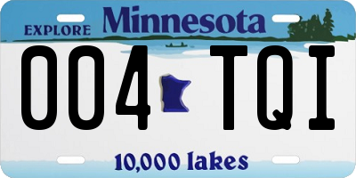 MN license plate 004TQI