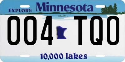MN license plate 004TQO