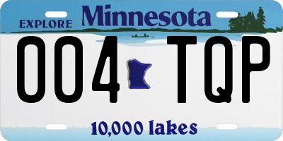 MN license plate 004TQP