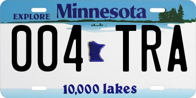 MN license plate 004TRA