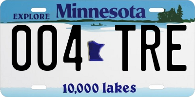 MN license plate 004TRE