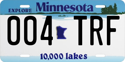 MN license plate 004TRF