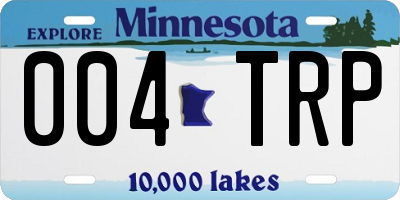 MN license plate 004TRP
