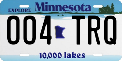 MN license plate 004TRQ