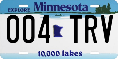 MN license plate 004TRV