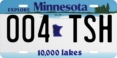 MN license plate 004TSH