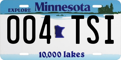 MN license plate 004TSI