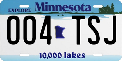 MN license plate 004TSJ