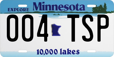 MN license plate 004TSP