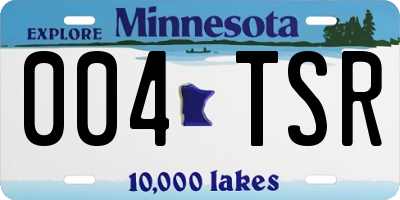 MN license plate 004TSR