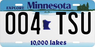 MN license plate 004TSU