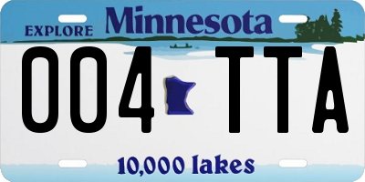 MN license plate 004TTA