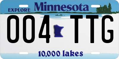 MN license plate 004TTG