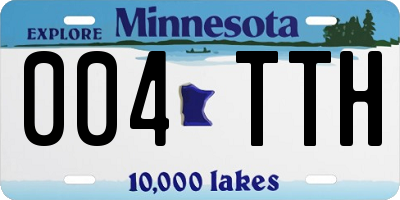 MN license plate 004TTH