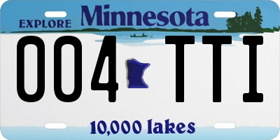 MN license plate 004TTI