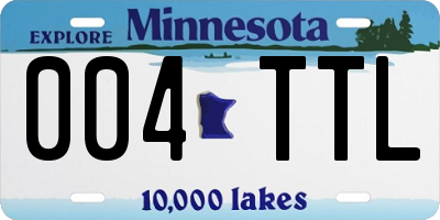 MN license plate 004TTL