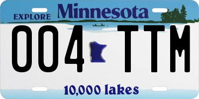 MN license plate 004TTM