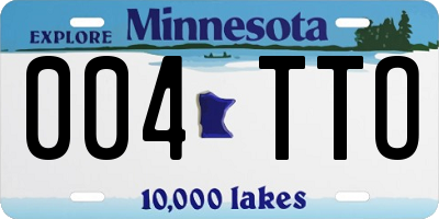 MN license plate 004TTO