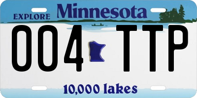 MN license plate 004TTP